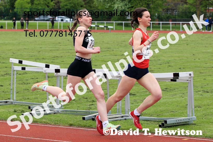 Womens Under-20s 800 metres, 2023 North Eastern Track and Field Champs., Middlesbrough Sports Village, Middlesbrough. Photo: David T. Hewitson/Sports for All Pics
